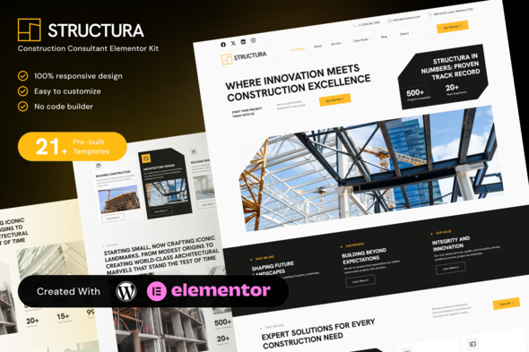 Structura - Construction Consultant Elementor Template Kit